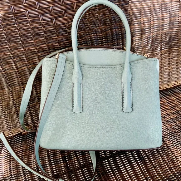 Kate Spade Pebbled Leather Satchel Crossbody Shoulder Bag with Owl Bag Tag - Picture 4 of 8